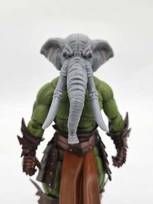 Custom 3d Printed Elephant Warrior 1.0 Headsculpt For Mythic Legions 1/12 