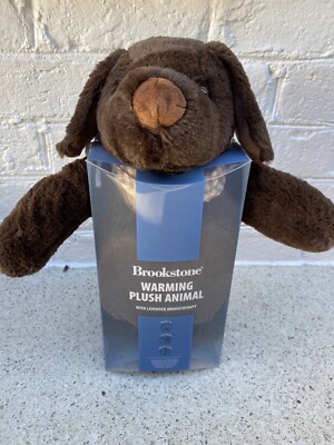 Brookstone Warming Plush Brown Dog with Lavender Aromatherapy Brand New