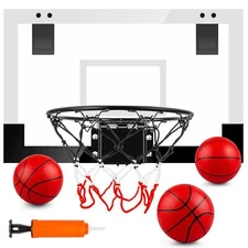 TREYWELL Indoor Basketball Hoop with Breakaway Rim and 3 Rubber Balls