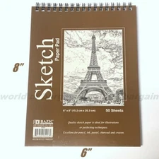 50 sheets SKETCH PAD 6x8 Sketchbook Premium Quality Drawing Art Paper Book C111