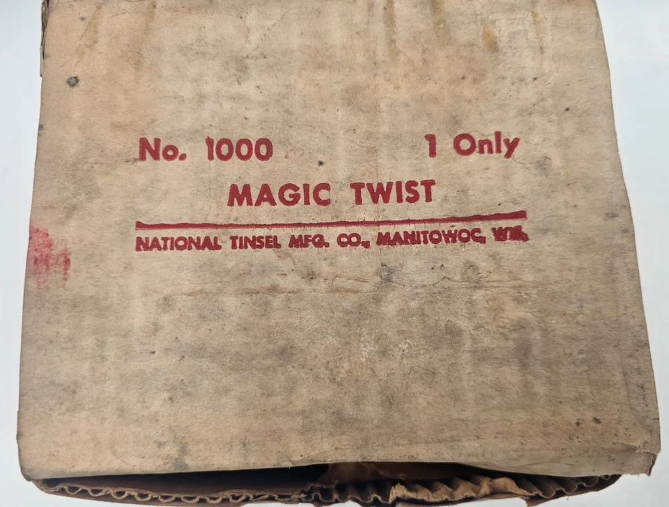 VTG ALUMINUM SPIRAL CHRISTMAS MAGIC TWIST HANGING ROTATE 12’ NATIONAL TINSEL CO - Image 2 of 4