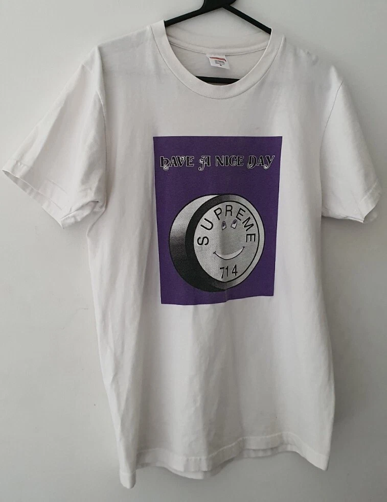 SS14 Supreme Lude tee size M medium white T shirt Have a nice day pill Vintage