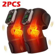 Electric Knee Massager Heated Vibration Joint Brace Therapy Shoulder Pain Relief