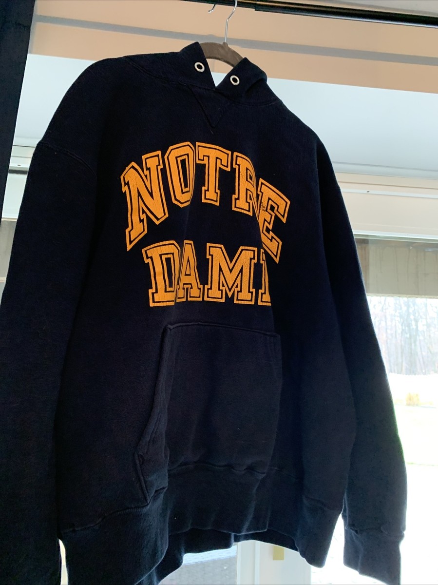 Vintage 80s/90s Champion Notre Dame Hoodie Size XL Made In Vintage 80s/90s Champion Notre Dame Hoodie Size XL Made In