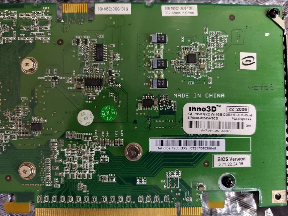 Inno3D GeForce 7950 GX2 | 1GB VRAM | PCIe Retro Graphics Card - Image 3 of 3