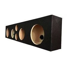 Sound Bar 8” Dual, 6x5 Dual with 3” Tweeters Sealed Speaker Enclosure Box-Black