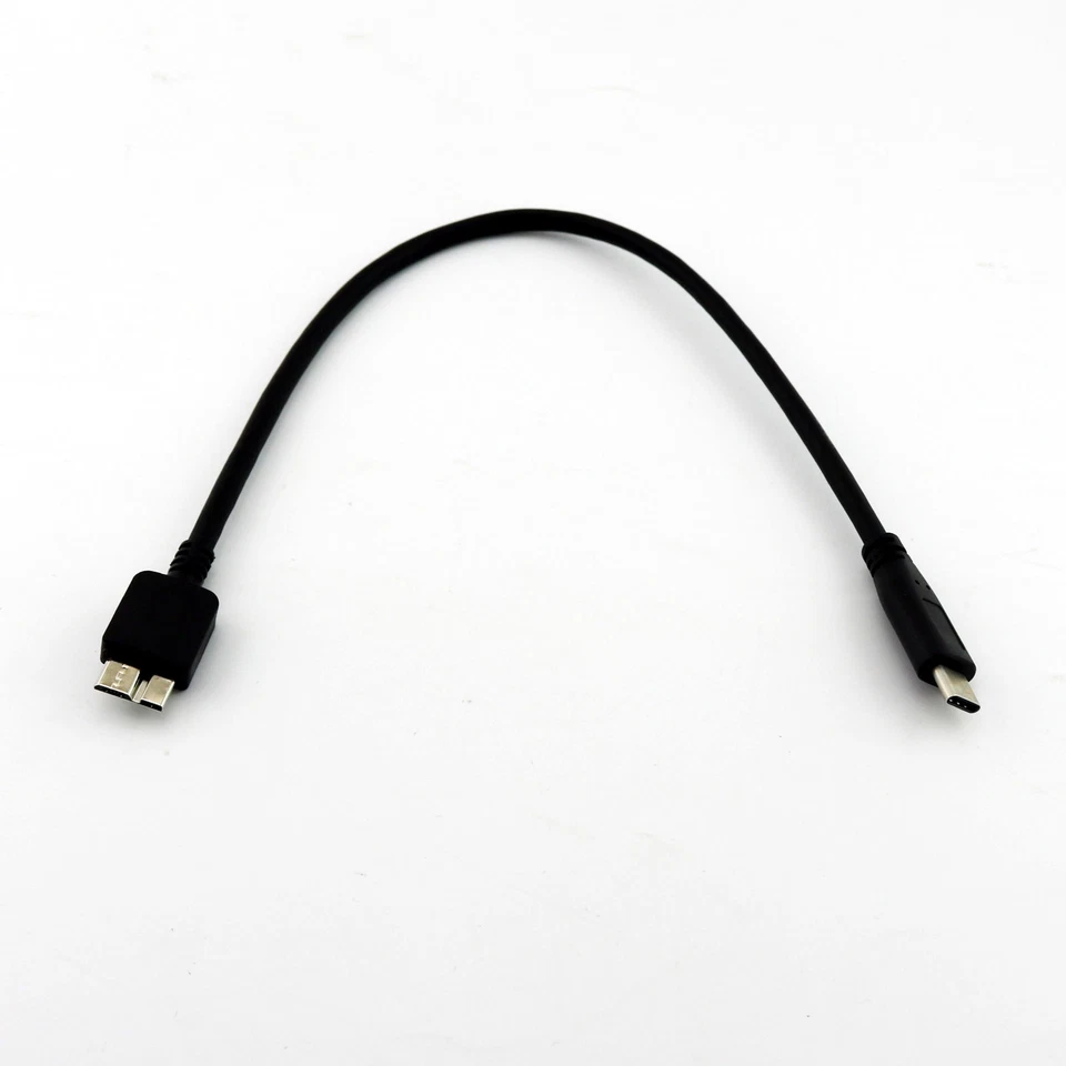 USB 3.1 Type-C Male To USB 3.0 Micro B Male Data Cable For Tablet Phone HDD 1FT - Image 2 of 4