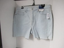 Women's Old Navy Size 12 High Rise O.G. Shorts 5" Inseam LT WASH Denim  NWT
