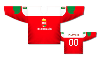 Team Hungary 2020 RED Ice Hockey Jersey Custom Name and Number