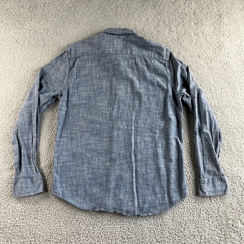 NUOVA Camicia Levi's Uomo Blu Medio Chambray Bottoni Lavoro Peso Medio Manica Lunga - Foto 2 di 18