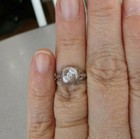 Art Deco 18K White Gold Diamond Filigree Engagement Ring Size 6.25 R20 — photo 4