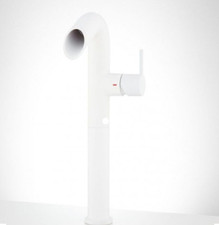 Signature Hardware Single Handle Modern WHITE Vessel Faucet Contemporary Hole