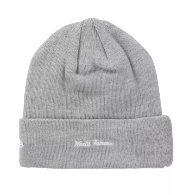 SUPREME/ NEW ERA BOX LOGO BEANIE GREY OS FW24 WEEK 17 BRAND