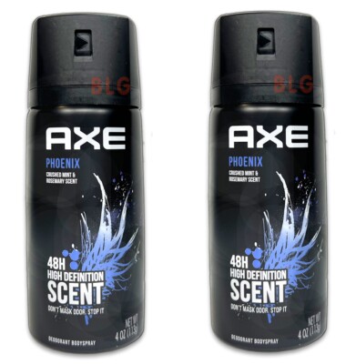Axe Dry Antiperspirant Deodorant Body Spray PHOENIX 48 Hour Dry 4 oz. (2 Pack)