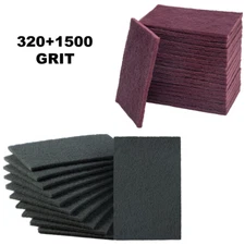  6" x 9" Scuff Pads, 5 Each Maroon General Purpose & 5 Each Gray Ultra Fine 