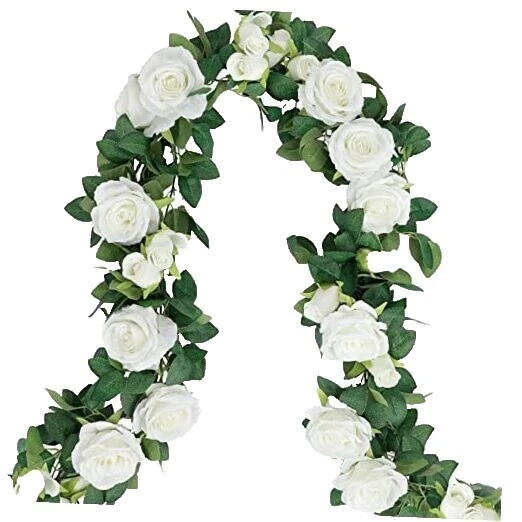 White 100% Silk Floral Décor