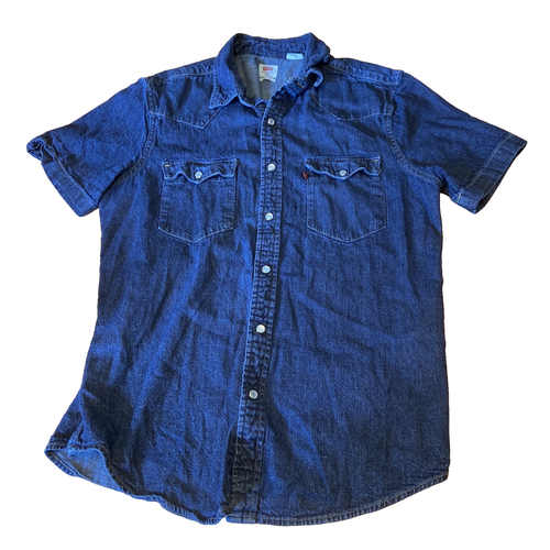 Levi's denim shirt Medium Girls Or Boys Levi short sleeves button