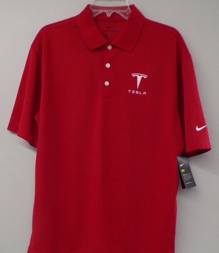 TESLA MOTORS MENS NIKE POLO SHIRT XS 