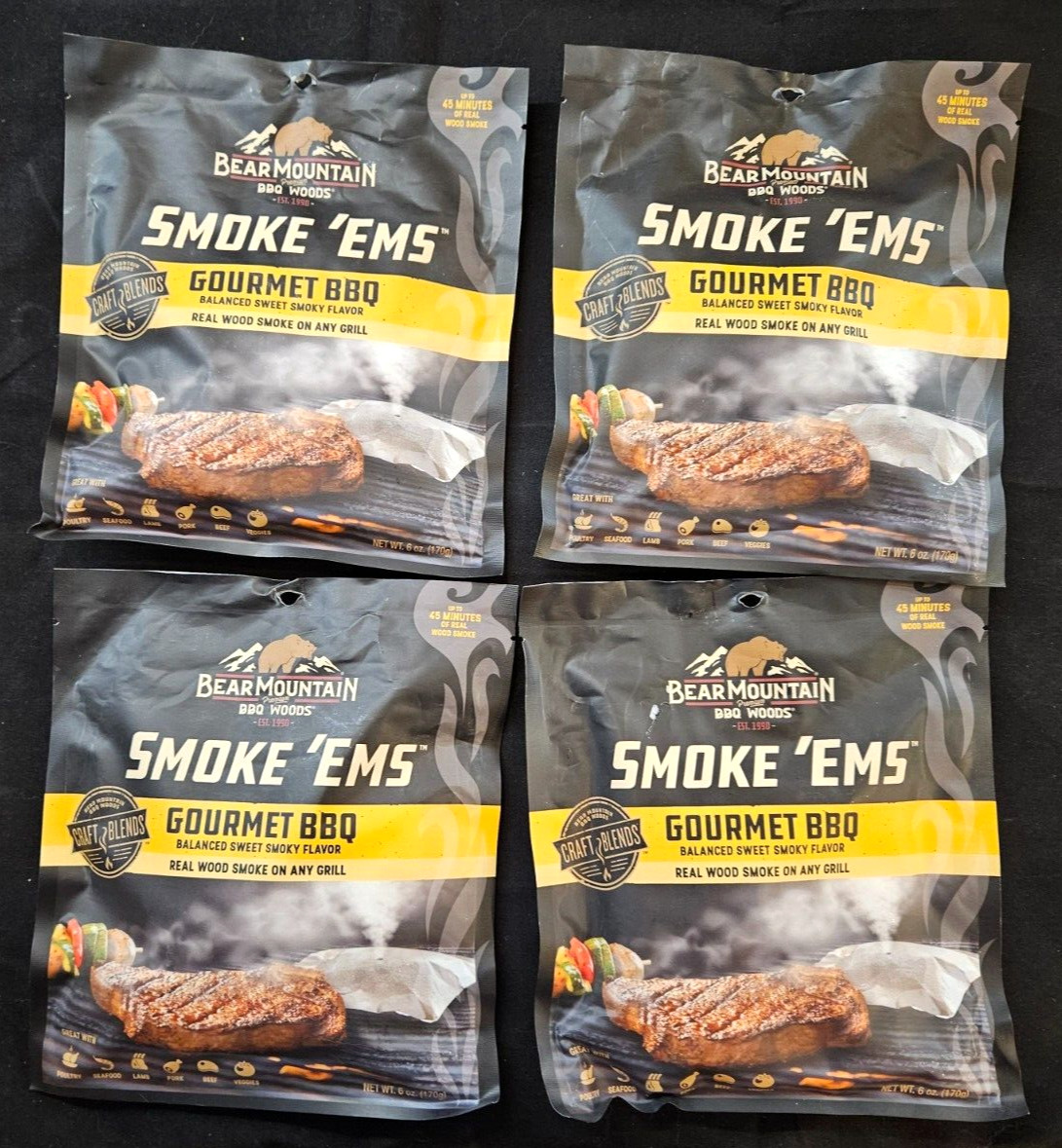 Bear Mountain BBQ Gourmet Smoke 'Ems 4 Pack
