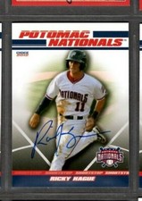 2012 Choice #7 Ricky Hague Potomac Nationals Signed Autograph (PP3) SWSW