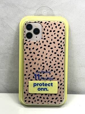 iPhone 11 Pro Max Gel Material Case Pink with Black spots Slim Profile New