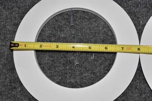 6 White Juno down-lites Recessed light trim 8" for 6" lights total 205w - Picture 3 of 12