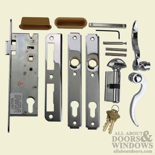 Atrium Mortise Lock With Thumb Turn Polished Chrome Atrium Door Lever - Image 3 of 4