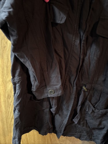 Maurice’s Women’s Size Large Black Fabric Jacket Pockets On Front Full Zip - Picture 6 of 6