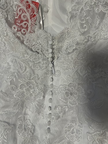 Modern JJ's House Women’s Mermaid Lace White Wedding Dress Size 16 W - Picture 13 of 18