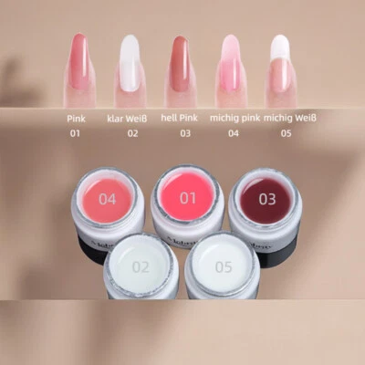 MOBRAY UV LED Gel Aufbau Nagel Weiß Rosa Pink Gel 15ml Aufbaugel Babyboome Nagel gel