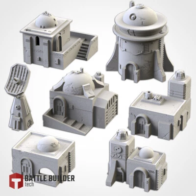 Amazing Desert Buildings Terrain Legion Wars in the Stars Scenery Sci Fi Set 01