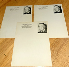 3 Vintage CHICAGO HULL HOUSE Band UNUSED STATIONERY Aldo Bartolotti / Nick Serra