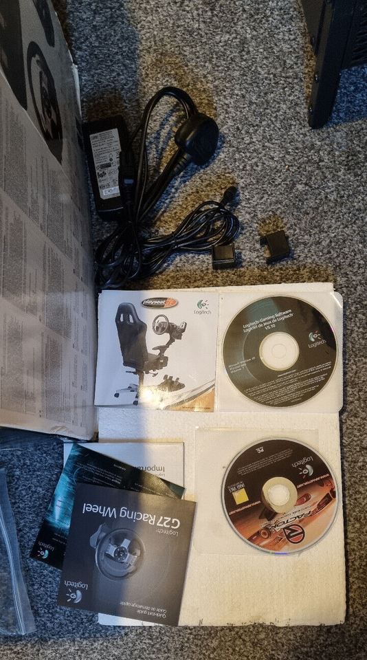 Logitech G27 Steering Wheel, Pedals & Gear Stick Compatible with PC, PS2 & PS3 eBay