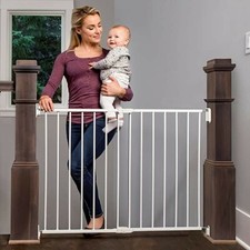 Regalo 2-in-1 Extra Wide Stairway and Hallway Walk Through Baby Safety Gate with