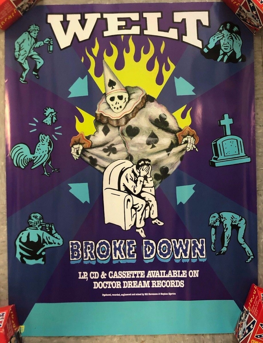 1999 MUSIC PROMO POSTER * WELT - BROKE DOWN DOCTOR DREAM RECORDS