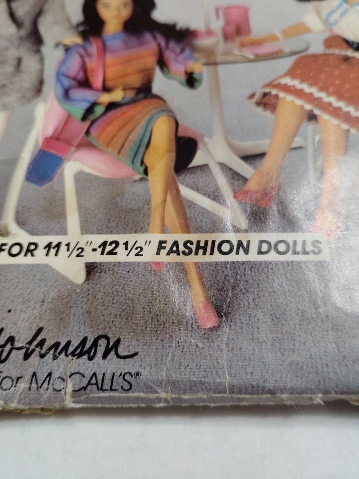 Wardrobe Fashion Doll 11 1/2" 12 1/2" McCalls 627 Craft Sewing Pattern McCall's - Image 4 of 4