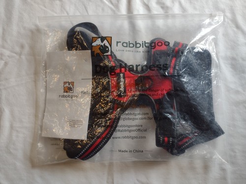 ARNÉS PERRO RABBITGOO TALLA MEDIANA COLOR ROJO/NEGRO NUEVO SIN ETIQUETAS: FL50-1 - Imagen 3 de 3