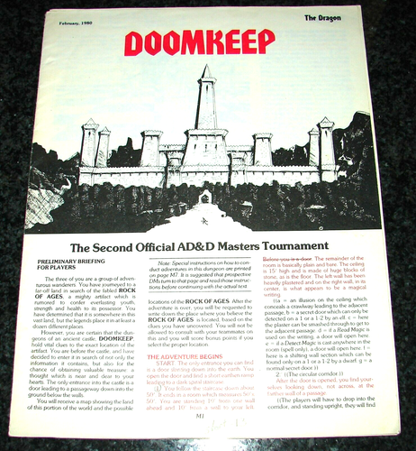 DOOMKEEP GAME MODULE From Dragon #34 D&D Magazine RPG COMPLETE 1980 - Picture 1 of 8
