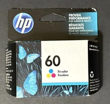 Genuine HP 60 Tri-Color Ink Print Cartridge CC643WN Expired 11/2015 Brand New