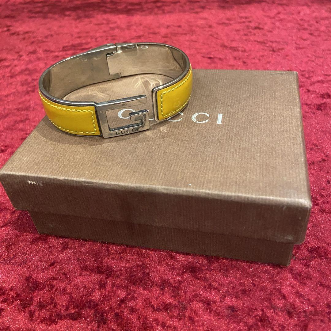 GUCCI G logo bangle bracelet with box, yellow, women's, vintage U76 | eBay GUCCI G logo bangle bracelet with box, yellow, women's, vintage U76 | eBay