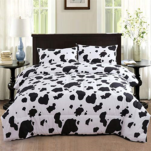 Black White Cow Print Comforter Sets 