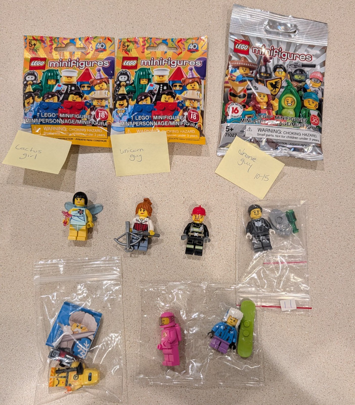 Lego Minifigures Lot of 10 -Mixed Season 18, 20 & More! Monster Hunter, Waiter +