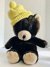 Vintage America Wego 1982 Teddy Bear with Yellow Knit Hat 14   