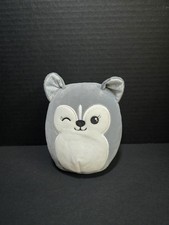 Squishmallow 5 Inch Mini Heidi The Gray Husky KellyToy Super soft Mini Dog
