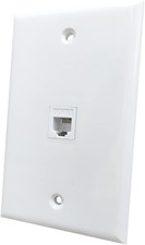 1 Port Phone Jack Wall Plate Female to Female - CAT3 RJ11 Telephone Jack Cover P
