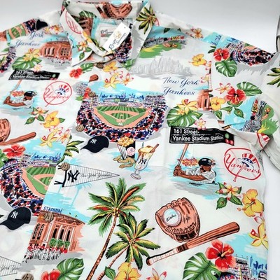【超希少◎】reyn spooner　半袖シャツ　ヤンキース　美品　完売モデル◎ New York Yankees Reyn Spooner Hawaiian Button-Up Shirt Men's 3XL