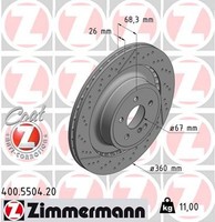 2X Zimmermann Bremsscheibe Coat Z 400.5504.20 FüR Mercedes C204 W212 X218 C218