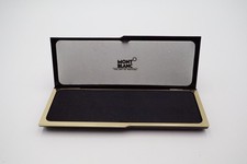 Vintage Montblanc Empty Pen Case Black Gold Trim Made In Holland