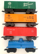 Lot A of 4 Marx O gauge eight wheel Rolling Stock