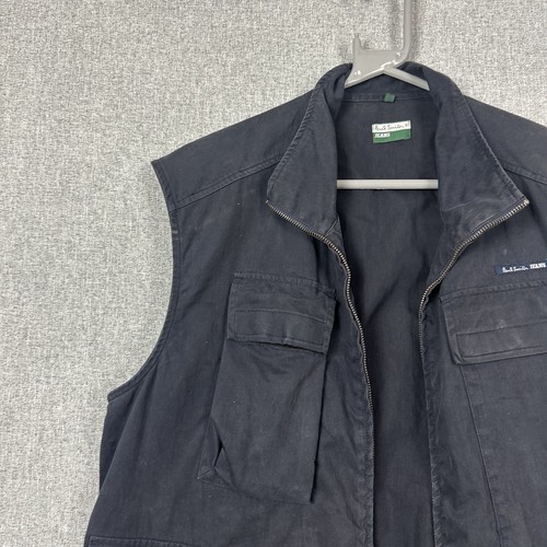 Paul Smith Gilet Mens Size XL Utility Waistcoat Body Warmer Blue - Picture 3 of 15